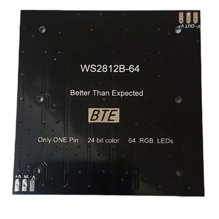 WS2812 64 Bit RGB LED Matrix - View 3