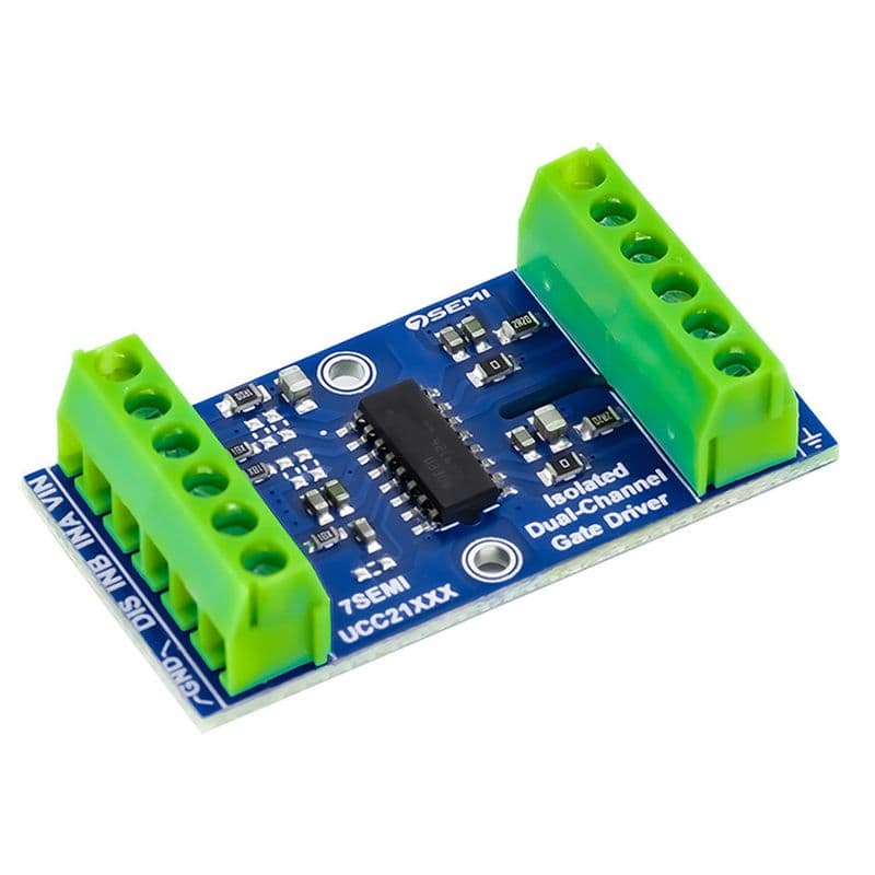 7Semi UCC21330 Dual-channel Isolated Gate Driver Breakout Board - View 1