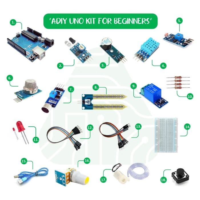 ADIY UNO KIT FOR BEGINNERS ( Make in India Boards) - View 2