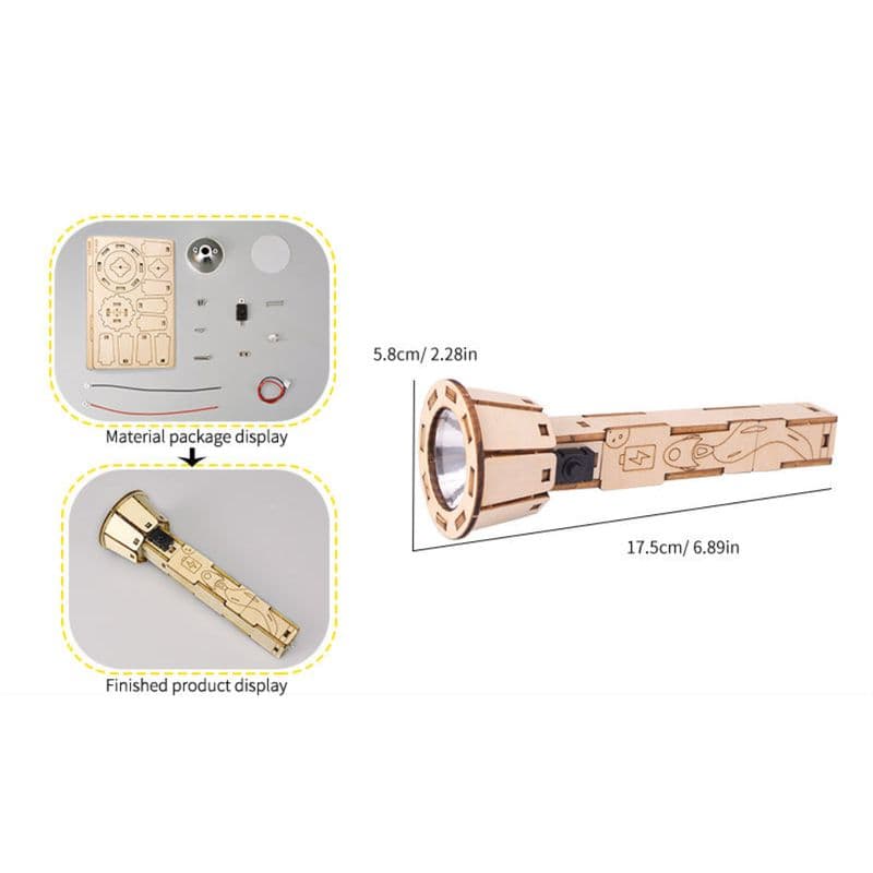 Pludo DIY Flashlight Educational Toy – Learn Simple Electric Circuits for Ages 8–11 | Grade 3 to 5 - View 2