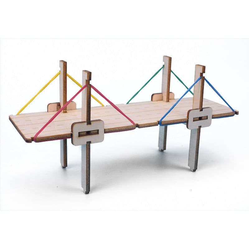 Pludo STEM Kit Cable Bridge Project – Concepts of String & Tension for Kids 3–5 | Mont-2 DIY Puzzle Toy - View 1