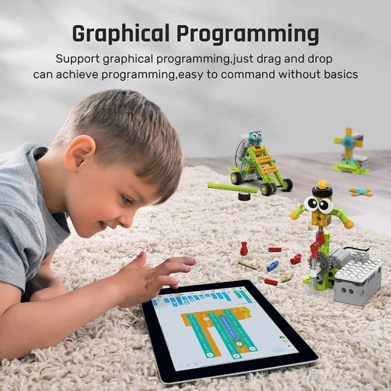 Makerzoid 100 in 1 STEAM Robot Master Educational Toy Set with Programming Building Blocks Course for 6-12 Years - View 3
