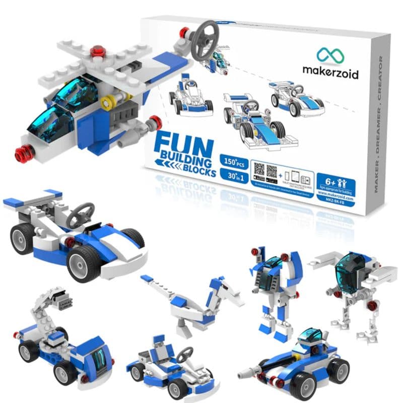 Makerzoid 30-in-1 DIY Fun Building Blocks Set - Educational STEM Toys for Kids - View 1