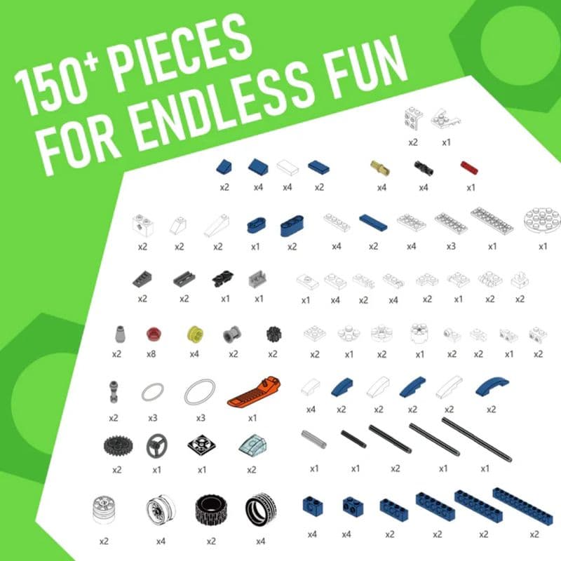 Makerzoid 30-in-1 DIY Fun Building Blocks Set - Educational STEM Toys for Kids - View 2