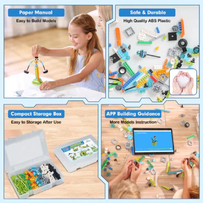 Makerzoid 100-in-1 STEAM Building Blocks Set Educational Toy for Kids 6+ Years Old - View 3