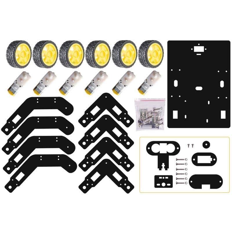 Acrylic 6WD Curious Rover Chassis DIY Robotics Kit - View 2