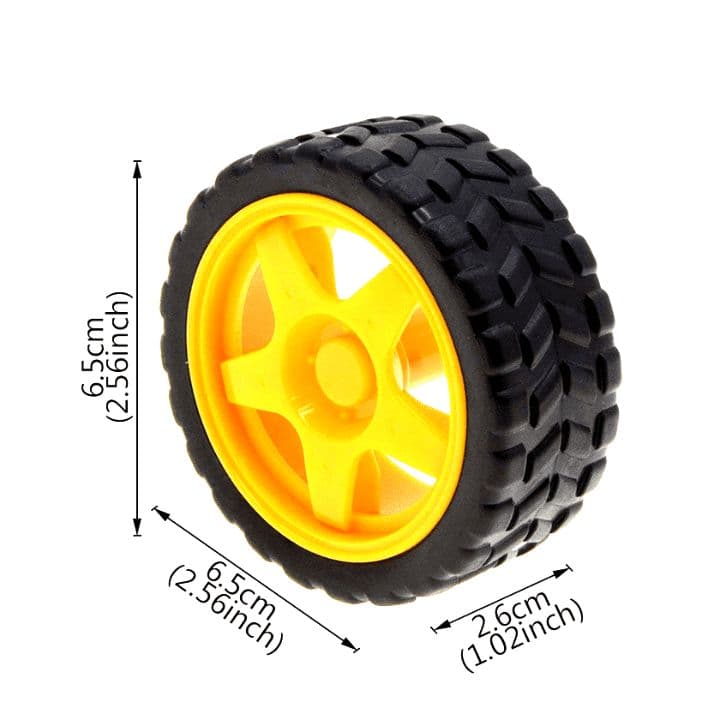 65mm Rubber Wheel for BO Motor - View 2