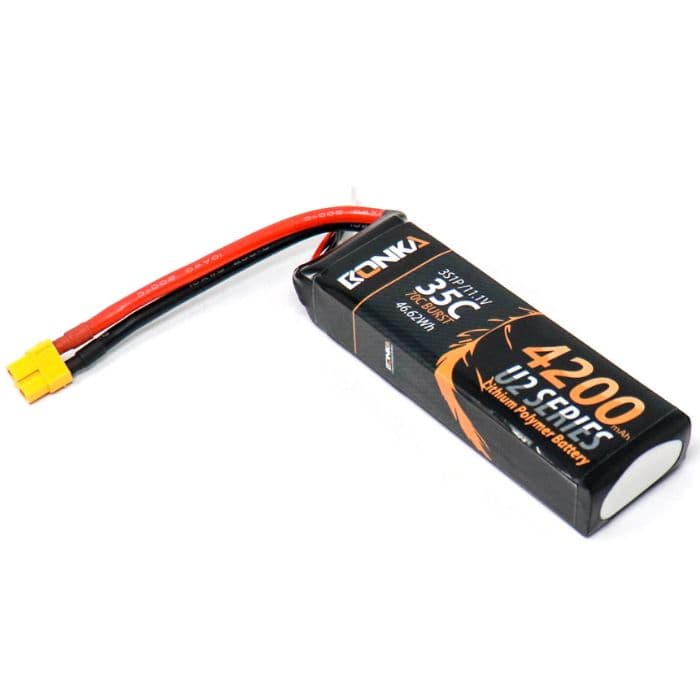11.1v 4200mAh 35C 3S1P Bonka LiPo Battery - View 2