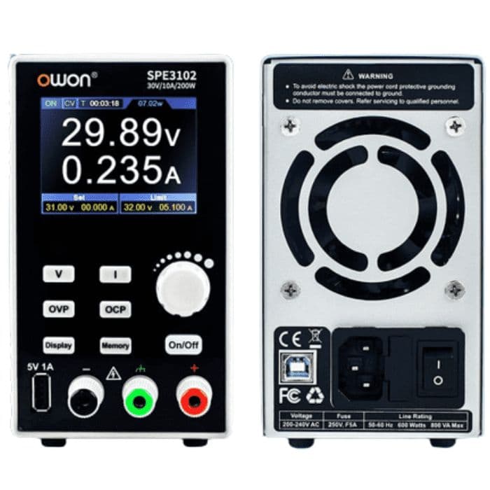 OWON SPE3102 30V 10A Programmable DC Power Supply - View 2