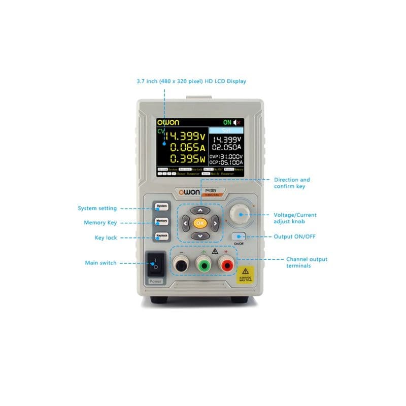 Owon P4305 30V 5A Programmable DC Power Supply - View 3