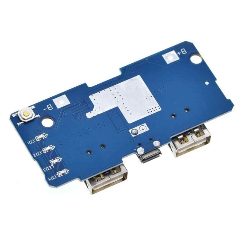 Dual Micro USB 18650 LiPo DIY Power Bank Module (3.7V to 5V, 2A Output) - View 3