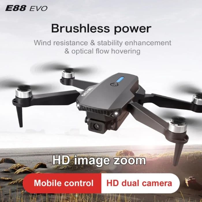 E88 EVO Brushless Motor Drone Kit with 4K UHD Camera and Intelligent Flight Modes - View 3