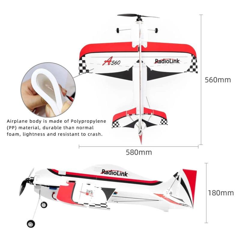 Radiolink A560 PNP RC Airplane with 6 Flight Modes (No Radio/Receiver/Charger) - View 2