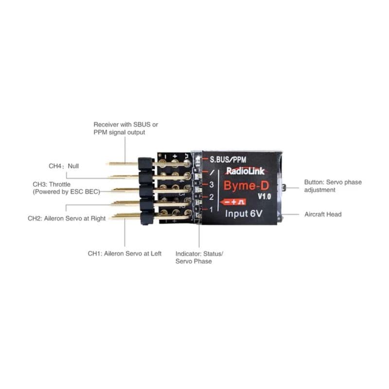 Radiolink Byme-D 3CH Flight Controller with Gyroscope and Acceleration Sensor - View 2