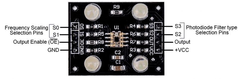 Color Recognition Sensor Module TCS3200D/TCS2300 - View 3