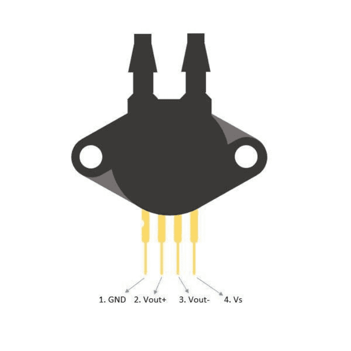 MPX10DP Differential Pressure Sensor - View 3