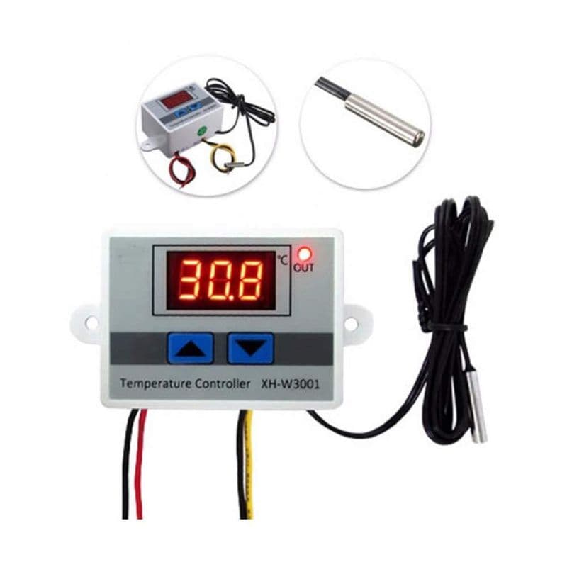 XH-W3001 DC 12V 120W Digital Display LED Temperature Controller with Thermostat Control Switch Probe - View 2