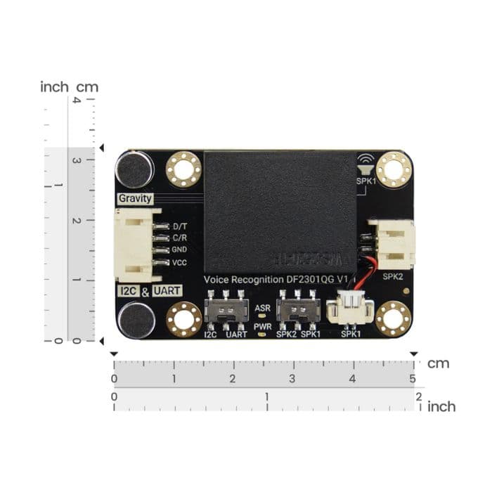 Gravity: Offline Voice Recognition Sensor for micro:bit, Arduino, ESP32 - I2C & UART - View 1