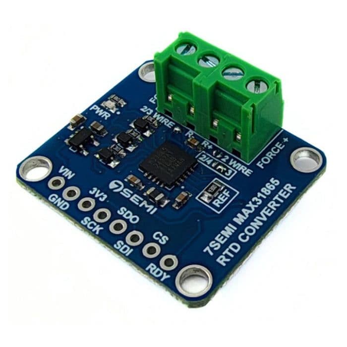 PT100 RTD 3-Wire Temperature Sensor Breakout Board with MAX31865 Amplifier - 7Semi - View 1