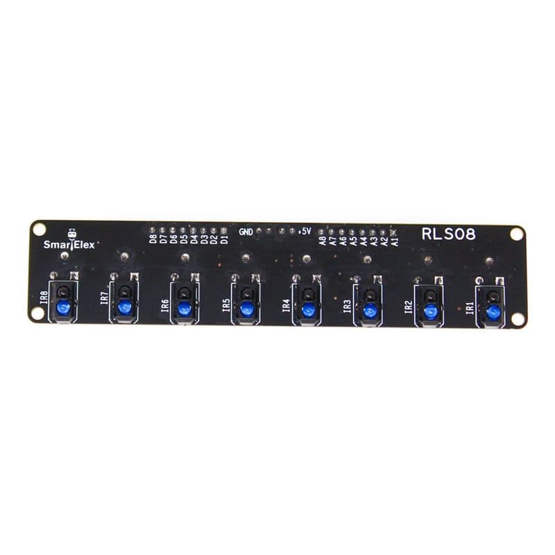 SmartElex RLS-08 Line Sensor Array with 8-Channel Analog & Digital Line Tracking - View 2