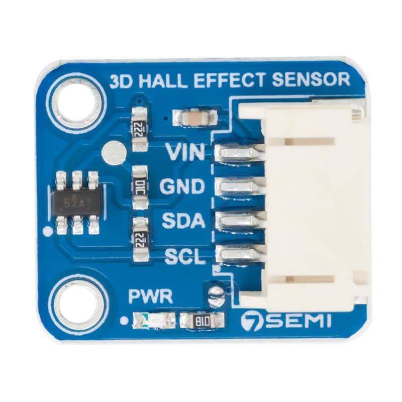 7Semi TMAG5273 4Pin 3D Hall-effect Sensor Breakout Module - View 2