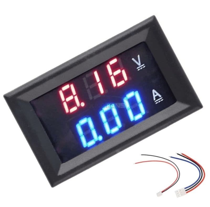 Digital Voltmeter Ammeter DC 100V 100A Dual Led Voltage Monitor Panel (Without Shunt) - View 3