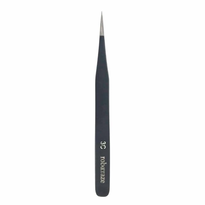 Robocraze Black Epoxy Coated Stainless Steel Tweezer 3C - View 2