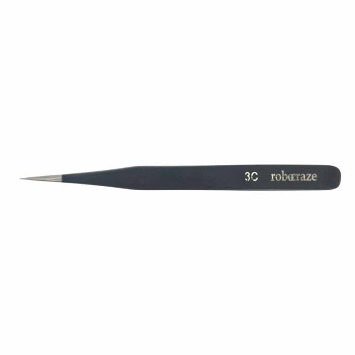 Robocraze Black Epoxy Coated Stainless Steel Tweezer 3C - View 3