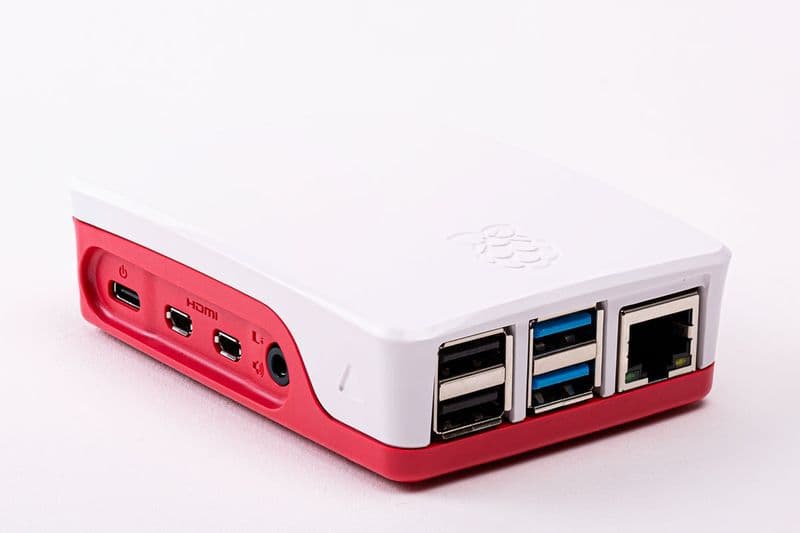 Official Raspberry Pi 4 Case- Red & White - View 1