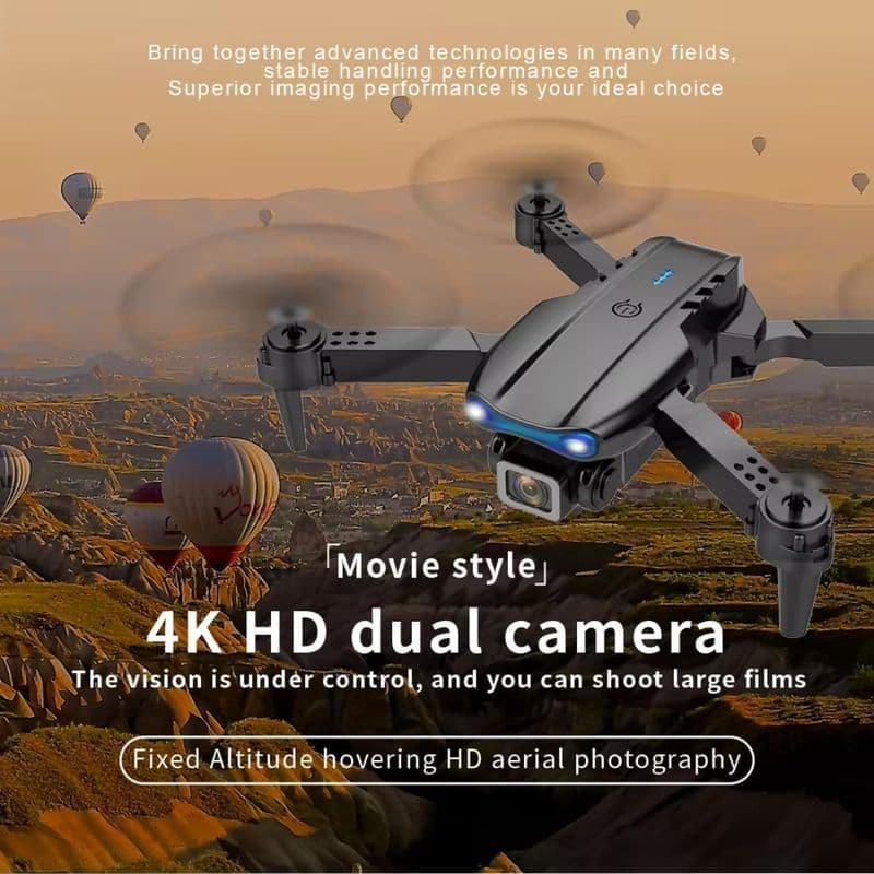 E99 Drone-with-4K-Camera-WiFi-FPV-1080P-HD-Dual-Foldable-RC-Drone - View 3