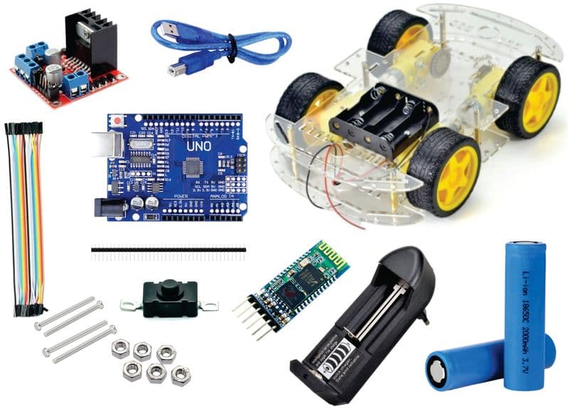 Voice control robot kit (with 4WD chassis ) - View 1