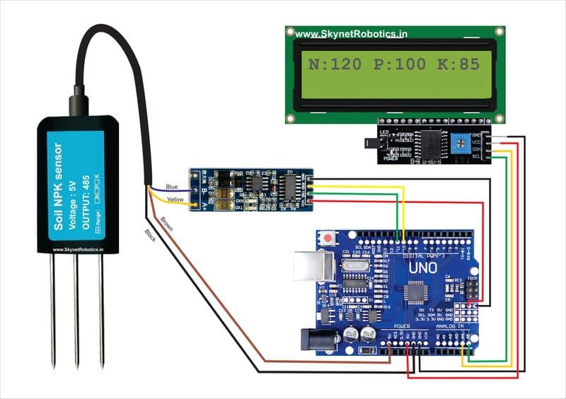 AI-Based Soil Nutrient Testing System Using NPK Sensor & Arduino | Smart Crop Recommendation Project kit - View 2