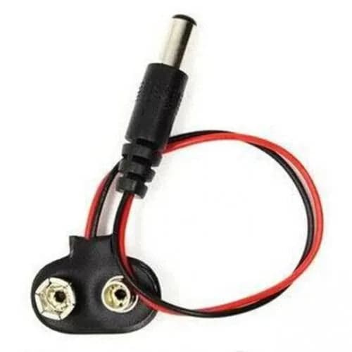 9v Battery Snap Connector + DC Jack - 9v Battery Plug - View 1