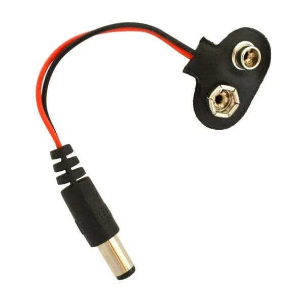 9v Battery Snap Connector + DC Jack - 9v Battery Plug - View 2