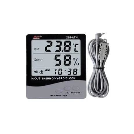 HTC 288-ATH Digital Thermo Hygrometer with Clock - View 1