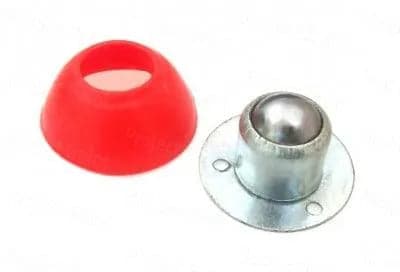 Small Caster Wheel with Steel Ball and Plastic Cap - View 3