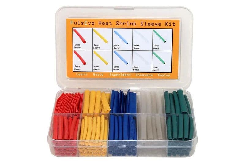 PulsEvo Heat Shrink Tubing (HST) Insulation Assorted Kit (55mm Length - 250 Pcs) - Multicolor - View 1