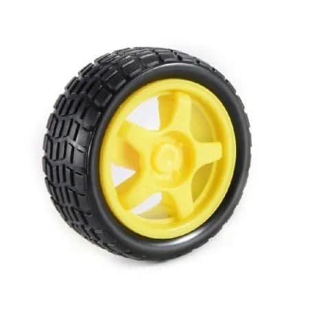 Robotic Wheel for BO Motors (Yellow) - View 1
