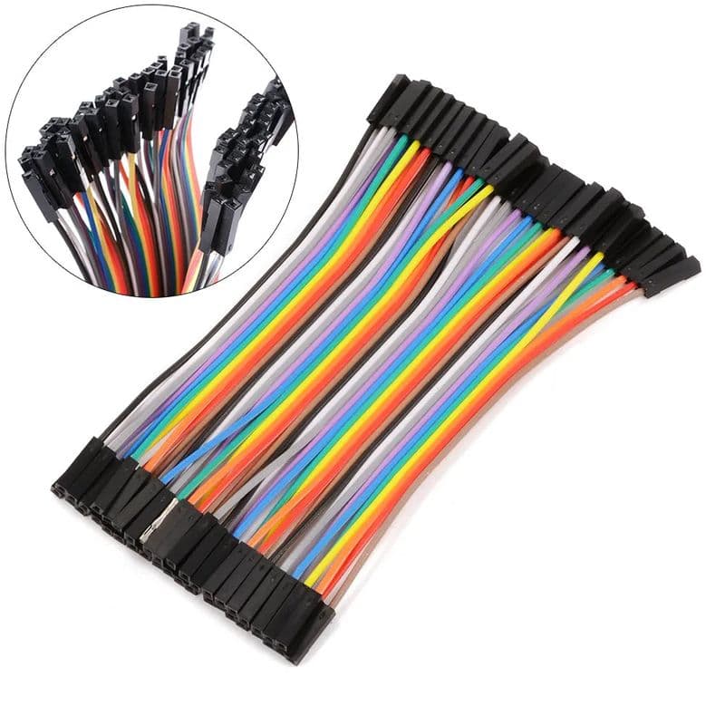 Female to Female Jumper Cables 10CM | 40 Pcs DuPont 2.54MM Jumper Wires - View 1
