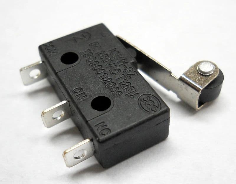 Limit Switch for 3D Printers - Tact Switch KW11-3Z 5A 250V | Micro Switch Round Handle - View 2