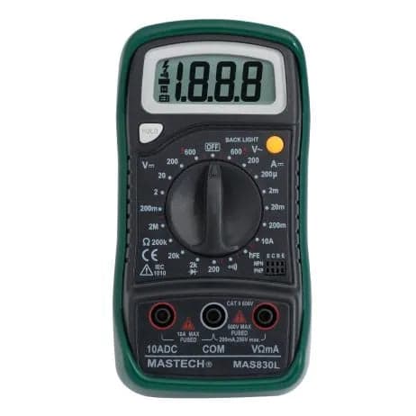 Original Mastech MAS830L Digital Multimeter – Multimeter with Probes - View 1