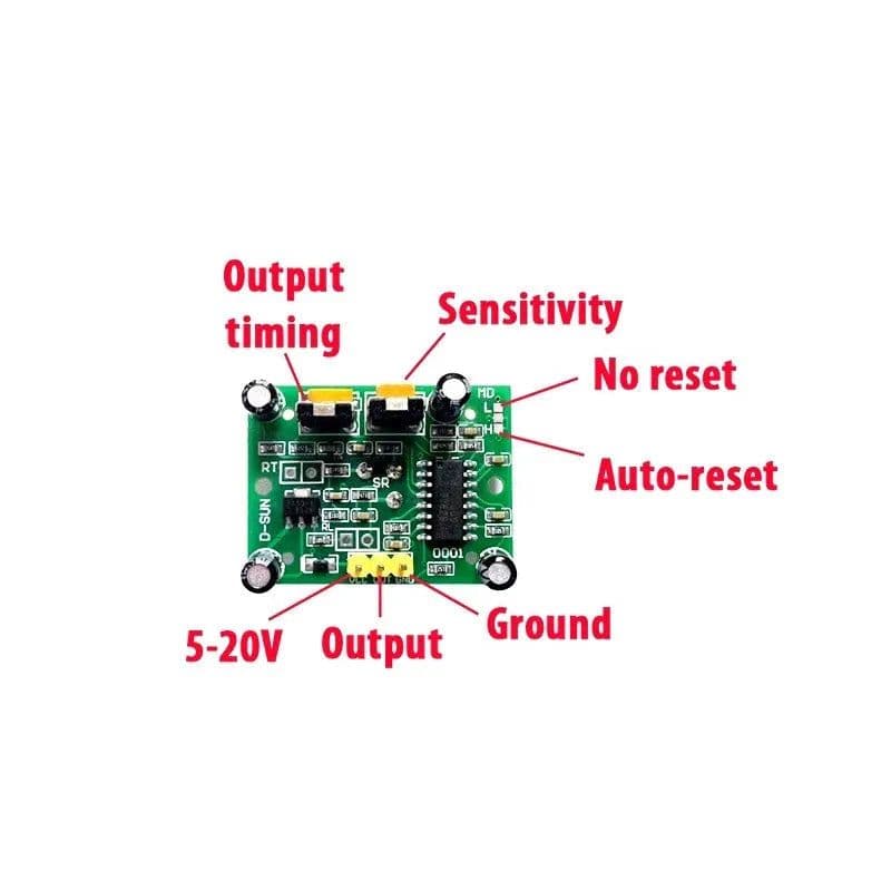 PIR Motion Sensor Detector Module HC-SR501 - View 2