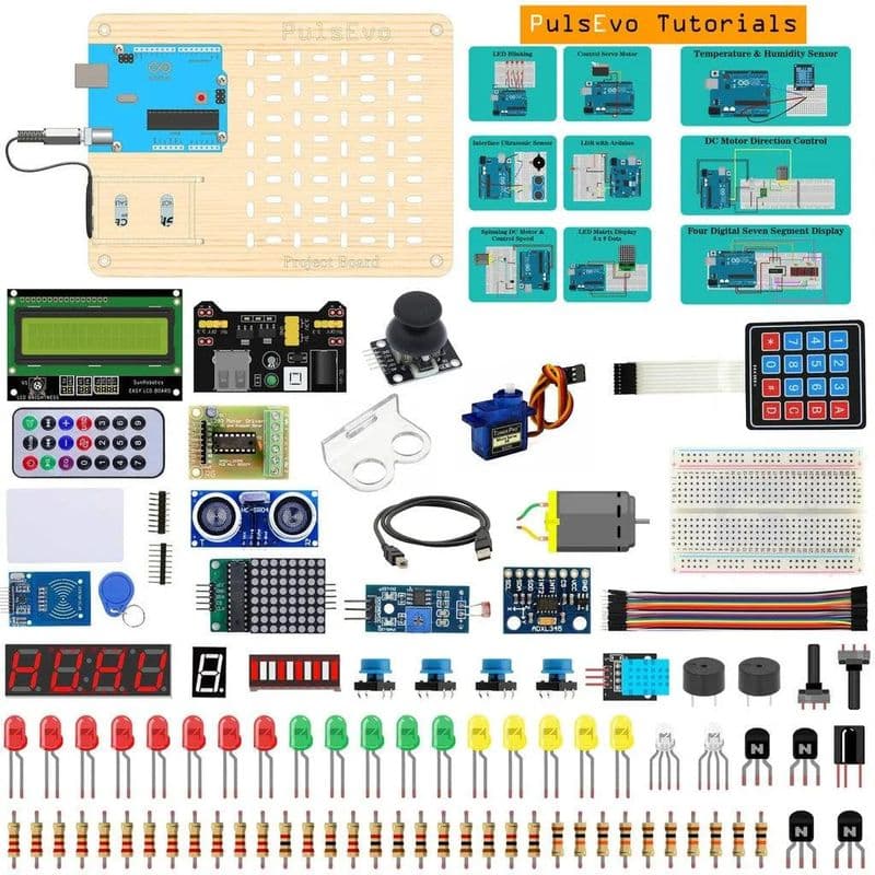 PulsEvo Arduino Uno Project Tinkering Kit | 30+ Project & Tinkering Experiments | More Project, More Fun - View 1