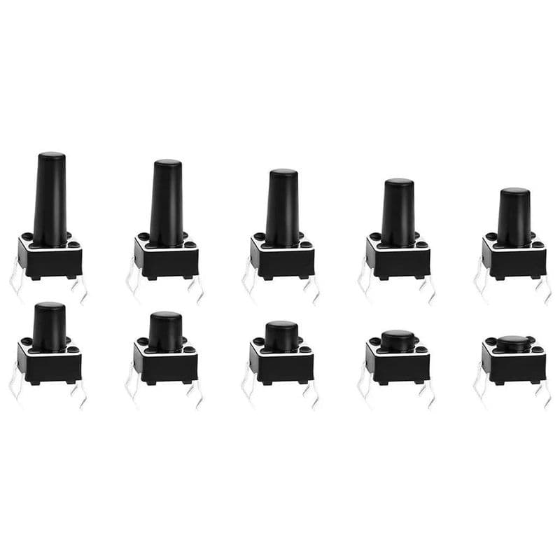 PulsEvo 10 Values Tactile Push Button Switch Micro Momentary Tact Button Kit (200PCS) - View 2