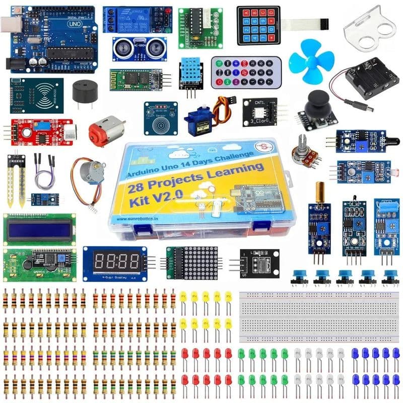 Arduino Kit - Arduino Uno 14 Days Challenge 28 Projects Learning Kit Set V2.0 - View 1