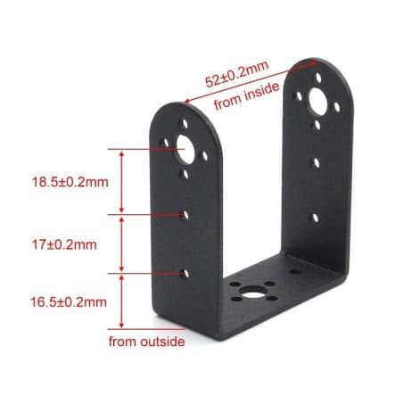 2-Axis Servo Motor Bracket Kit for MG995 MG996 Series Srvo - Pan-Tilt Setup - View 2