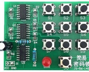 Orange -Multi-purpose simple electronic password lock kit electronic DIY kit Hobbyist, electronics lab Students - View 1
