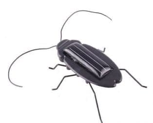 Solar Powered Vibrating Black Cockroach Bug - View 1