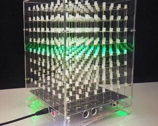 DIY 3D 8S Music Light Cube Kit 8x8x8 Music Spectrum LED Electronic DIY Kit - View 1