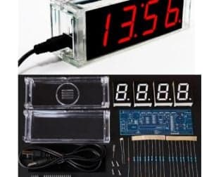 DIY Red LED Electronic Microcontroller Digital Clock Time Kit - View 1